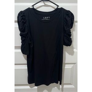 LOFT puff sleeve T shirt. Size S